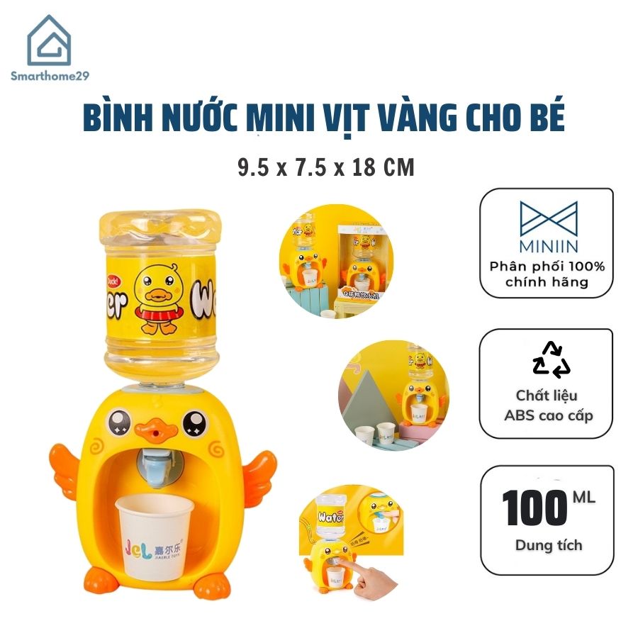 Bình Nước Mini Hình Chú Vịt Vàng Cho Bé, Đồ Chơi Máy Rót Nước Mini Dễ Thương Cho Trẻ Em - Chính hãng MINIIN