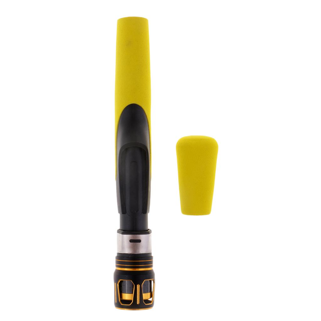 EVA Handle Split Grip Spinning Fishing Reel Seat for Rod Building DIY Yellow