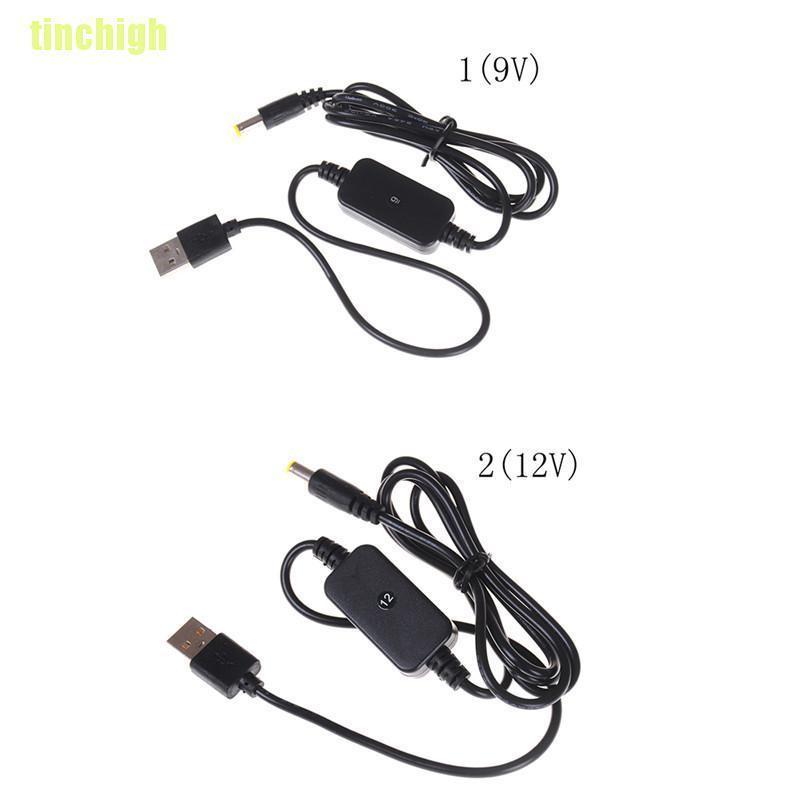Cáp chuyển đổi từ DC-DC 5V sang 9V / 12V jack 5.5x2.1mm chuyên dụng