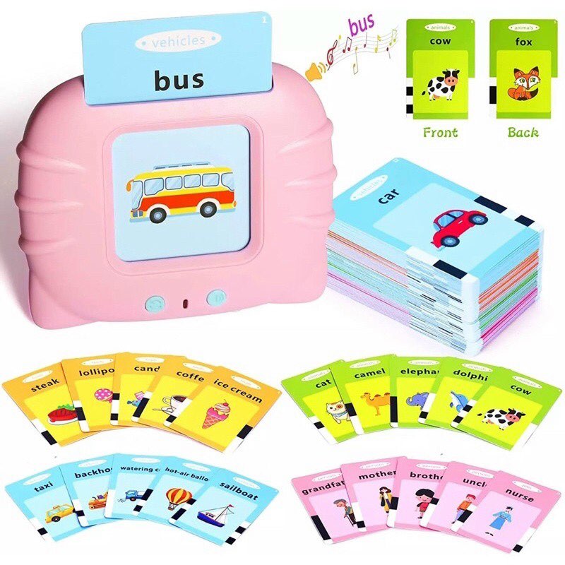 Máy Học Đọc Thẻ Tiếng Anh Và Tiếng Việt Flashcard 224 Từ Vựng Dùng Pin Sạc