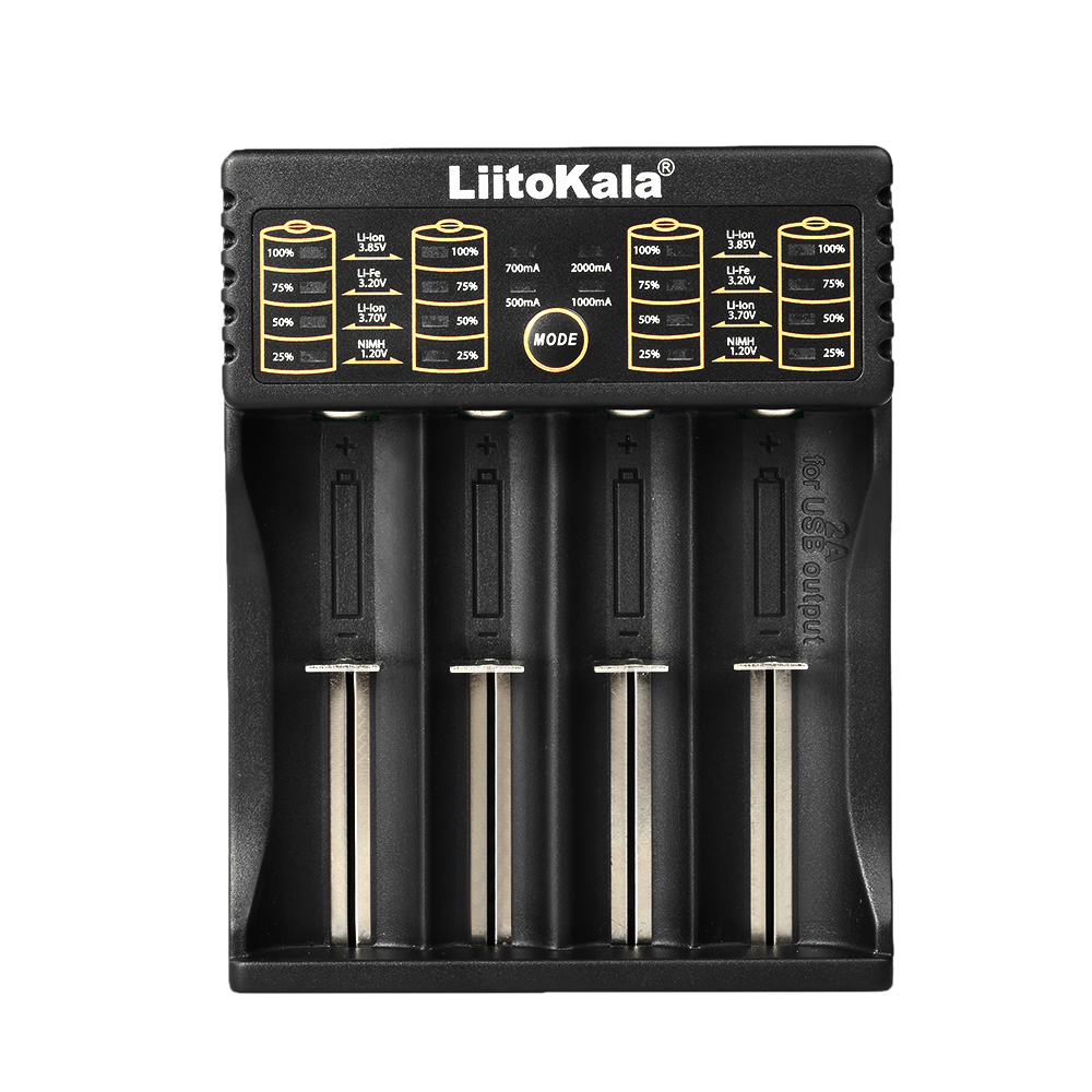 Bộ sạc pin thông minh LiitoKala Lii-402 1.2V 3.7V 3.2V 3.85V AA / AAA cho 18490 18350 17670 17500 16340 14500 10440