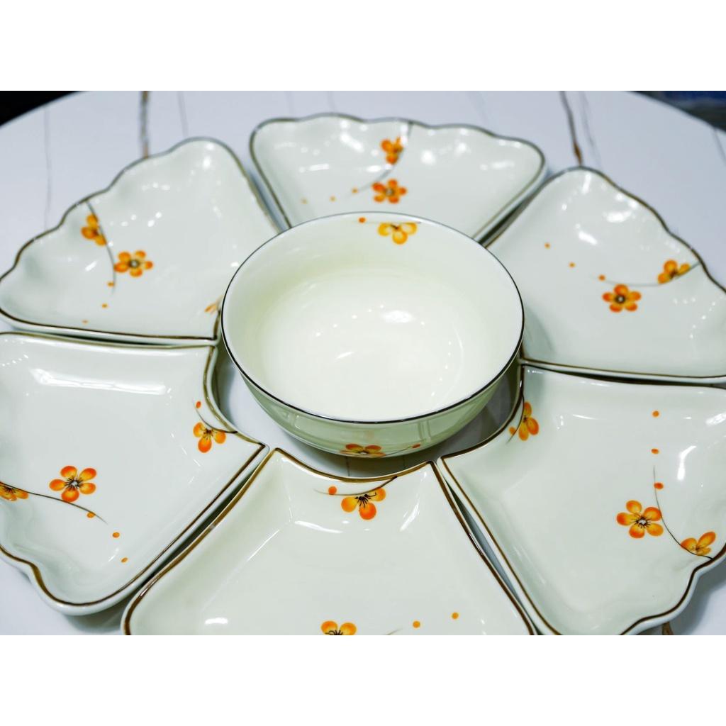 Bộ Hoa Mặt Trời - Bộ Hoa Cúng Bát Tràng - Hoa Mai Vàng