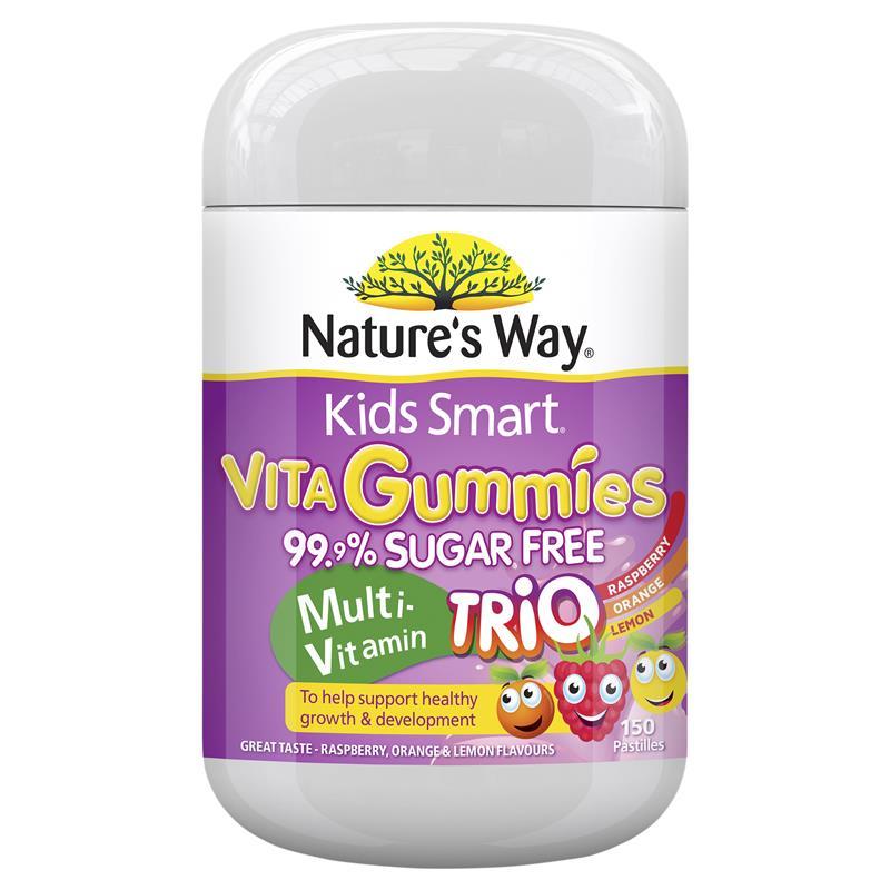 Nature's Way Kids Smart Vita Gummies Sugar Free Multi-Vitamin Trio 150 Pastilles