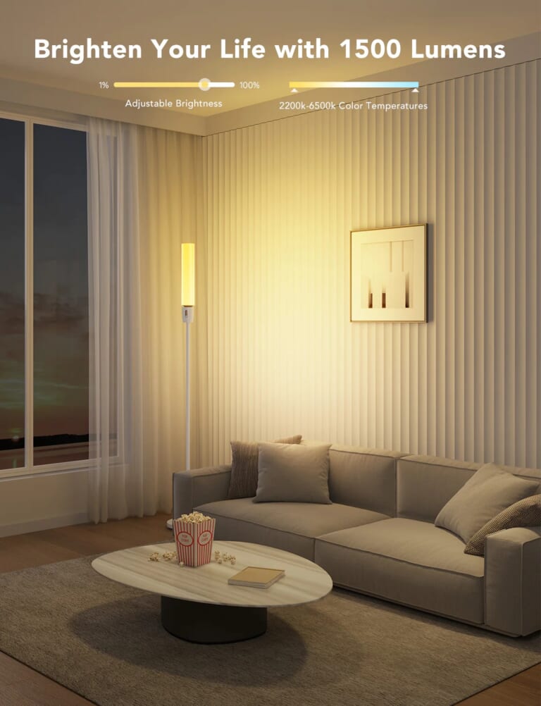 Đèn LED sàn hình trụ Govee RGBICWW Cylinder Floor Lamp H6078 | Với hơn 64 chế độ màu