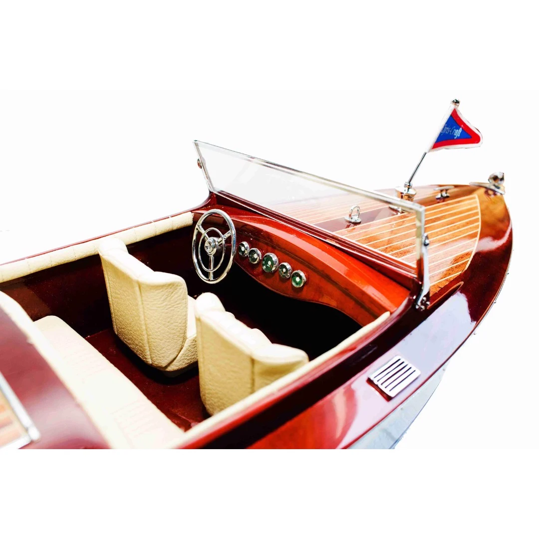 Mô hình cano CHRIS CRAFT RUNABOUT LIMITED cao cấp, mô hình gỗ tự nhiên, làm quà tặng sang trọng 1st FURNITURE