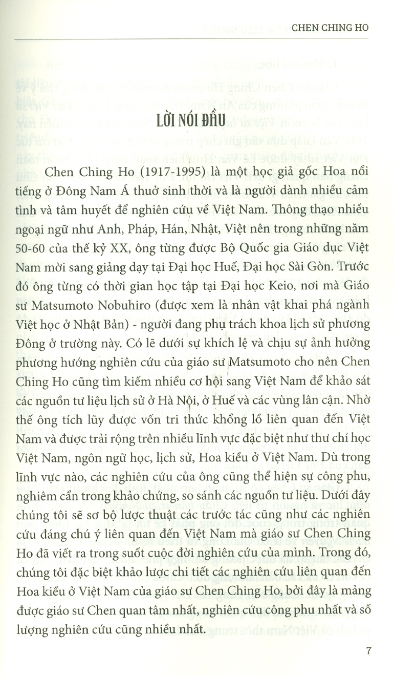 SỬ VIỆT - Nhìn Từ Tài Liệu Nguồn - Trần Kinh Hòa (Cheng Nin Ho) - Nguyễn Mạnh Sơn dịch - (bìa mềm)