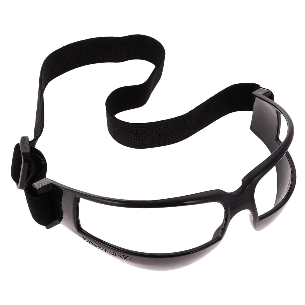 2 Pieces Basketball Goggles Dribble Specs Sport Eyewear Frame Professional Training Equipment Black