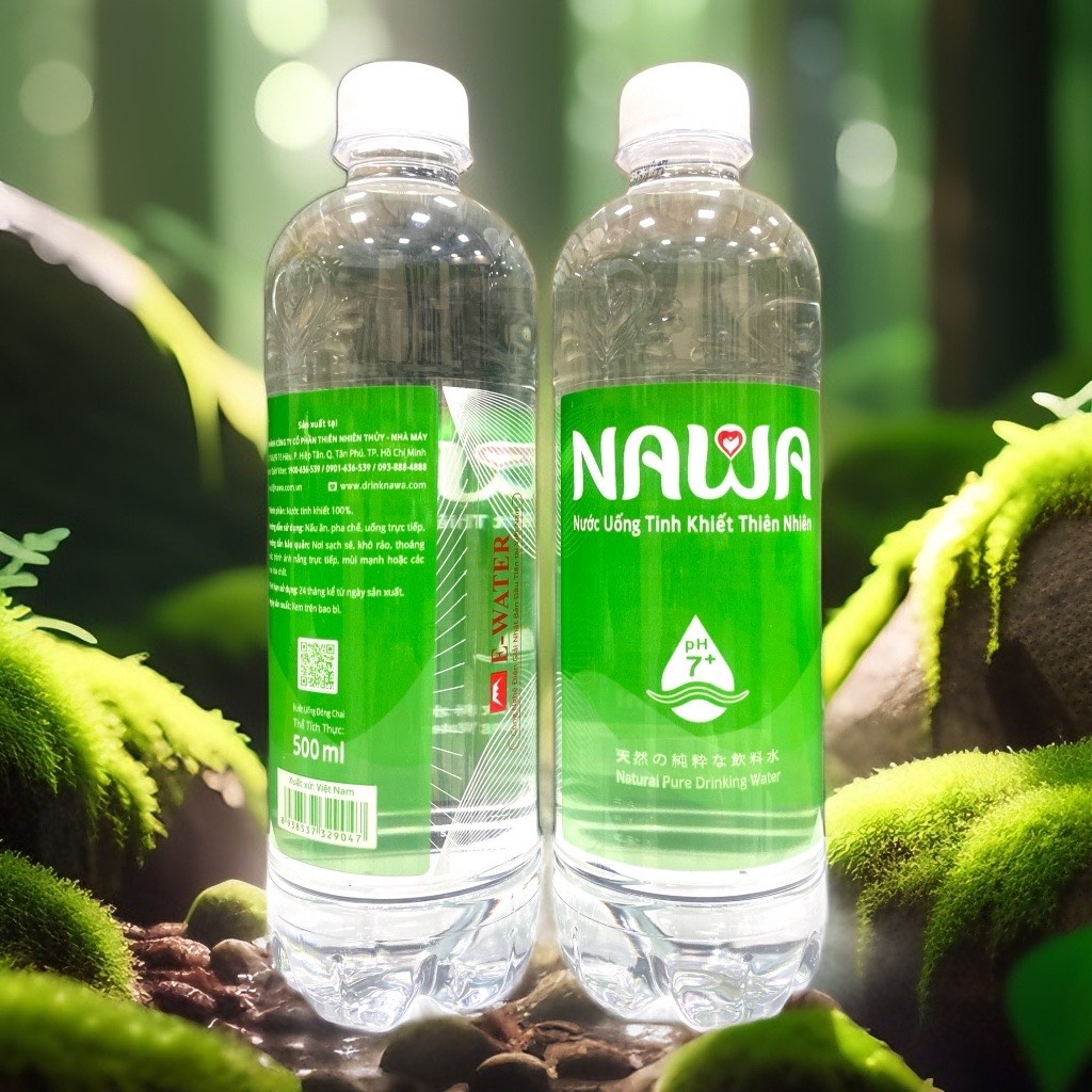 Nước uống tinh khiết thiên nhiên NAWA chai 500ml