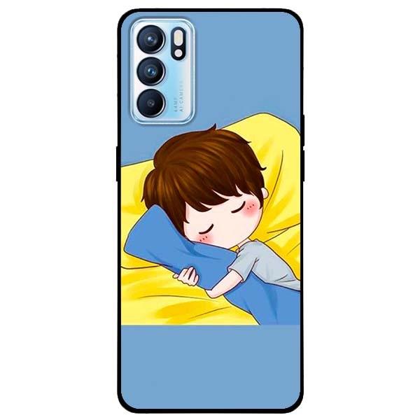 Ốp lưng dành cho Oppo Reno 6 - Reno 6 Z mẫu Anime Couple Ngủ