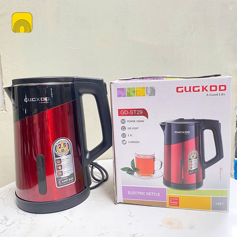 Ấm đun nước siêu tốc GUGKDD ST29 công suất 1500w giúp đun nước siêu nhanh - Giao màu ngẫu nhiên