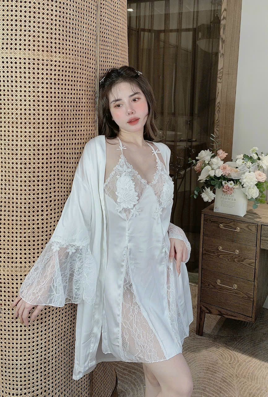 Váy Ngủ Quyến Rũ Nữ Tính (Kèm áo choàng) - B.Lingerie