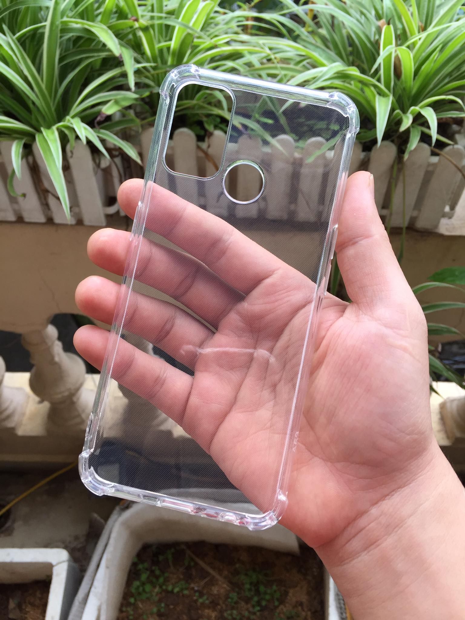 Ốp lưng silicon cho Oppo A53 2020 - chống sốc gờ cao 4 góc trong suốt