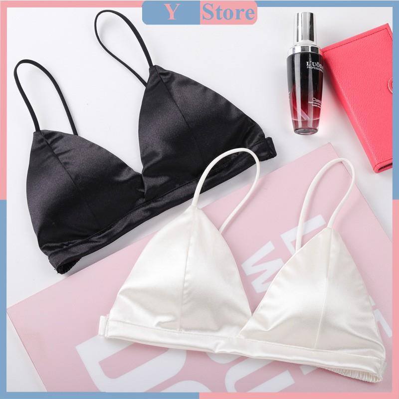 Áo Bra Satin Bóng Trơn Dây Mảnh BR21