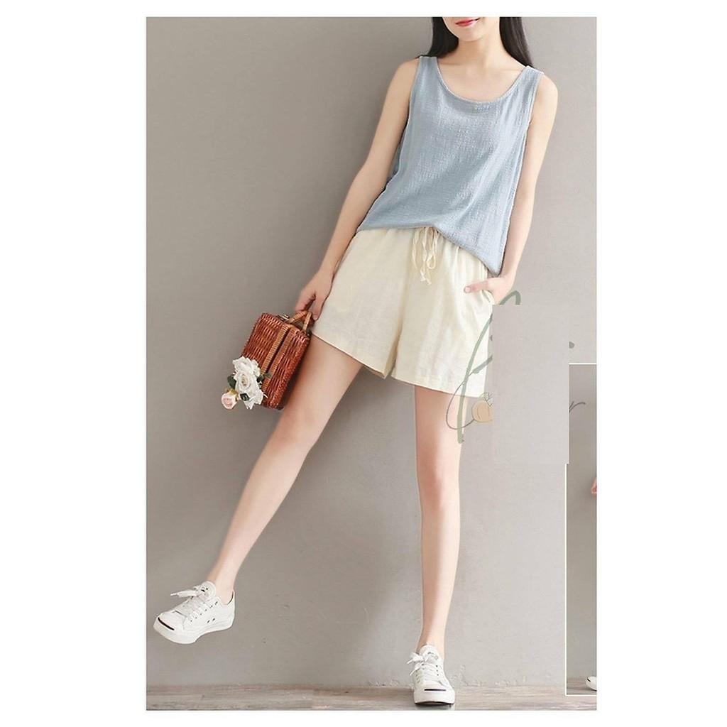 Quần short đũi ống rộng nữ cao cấp