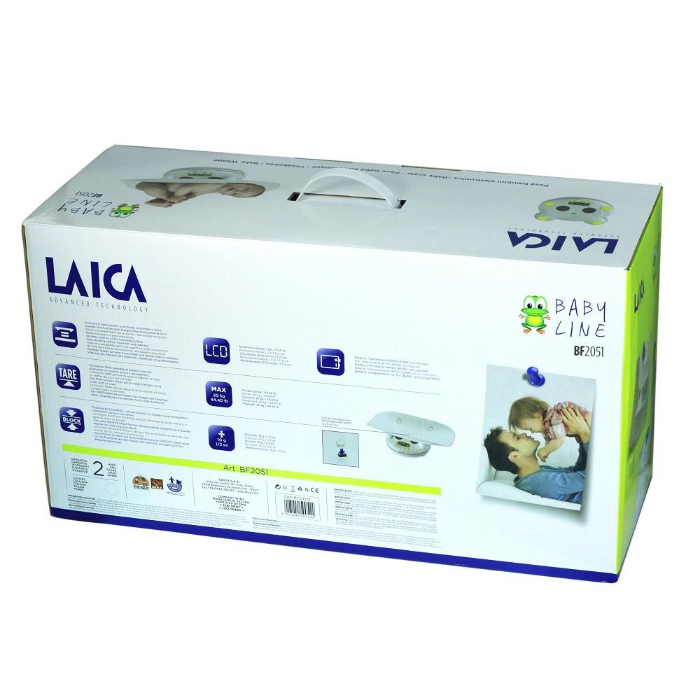 Cân trẻ em điện tử LAICA BF2051 - Mức cân tối đa 20 Kg - Tối thiểu 1Kg - Thước đo chiều cao 150 cm