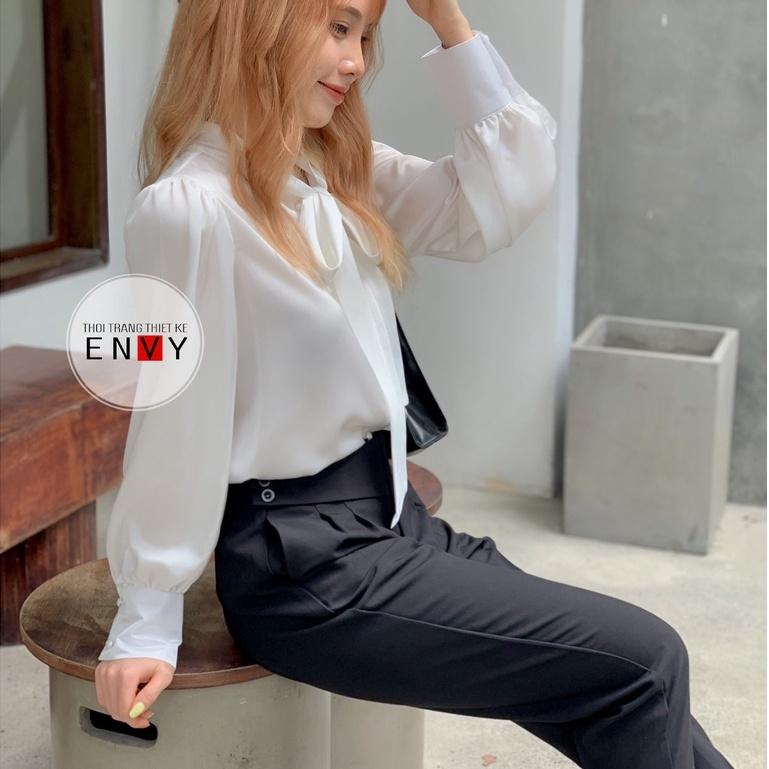 Quần tây nữ ENVY QK12, Quần tây baggy công sở chất liệu cotton lạnh dày dặn