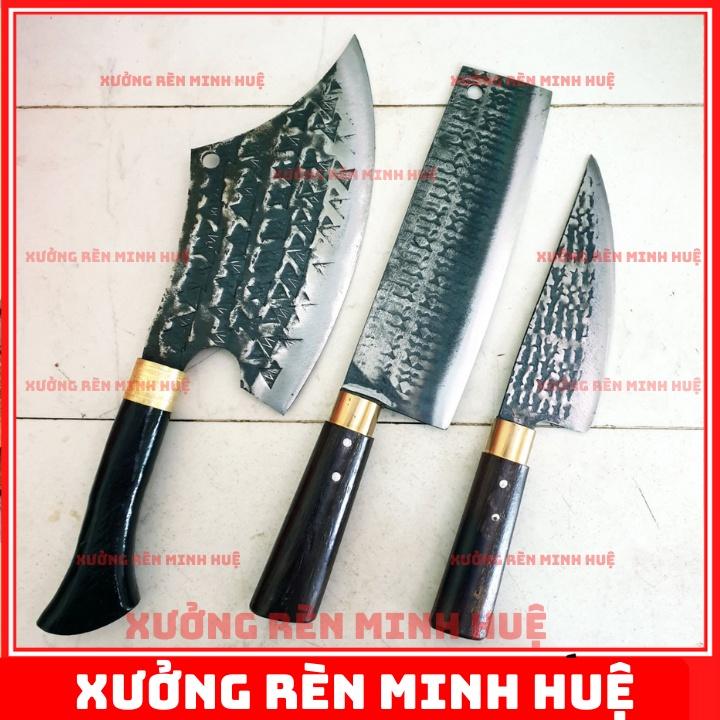 Dao Phúc Sen Bộ dao nhà bếp làm từ thép Nhíp xe cao cấp HÀNG RÈN THỦ CÔNG