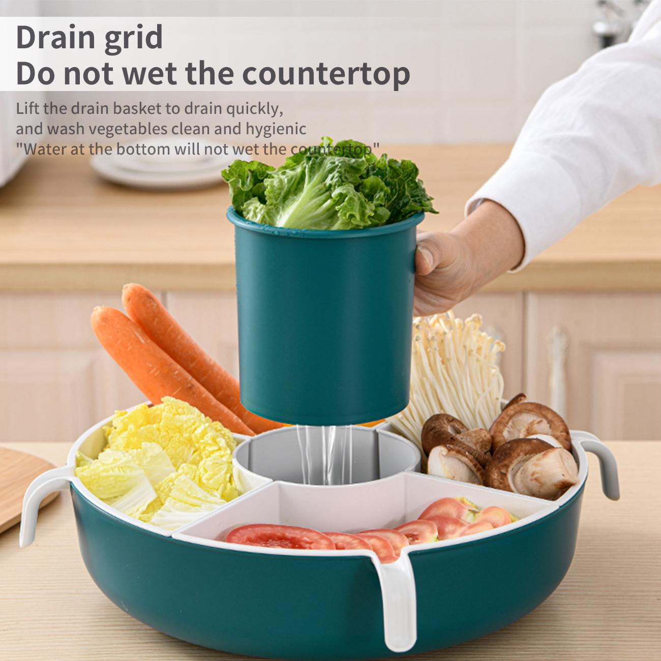 Rổ Rửa Rau Củ Quả 2 Tầng Tiện Lợi