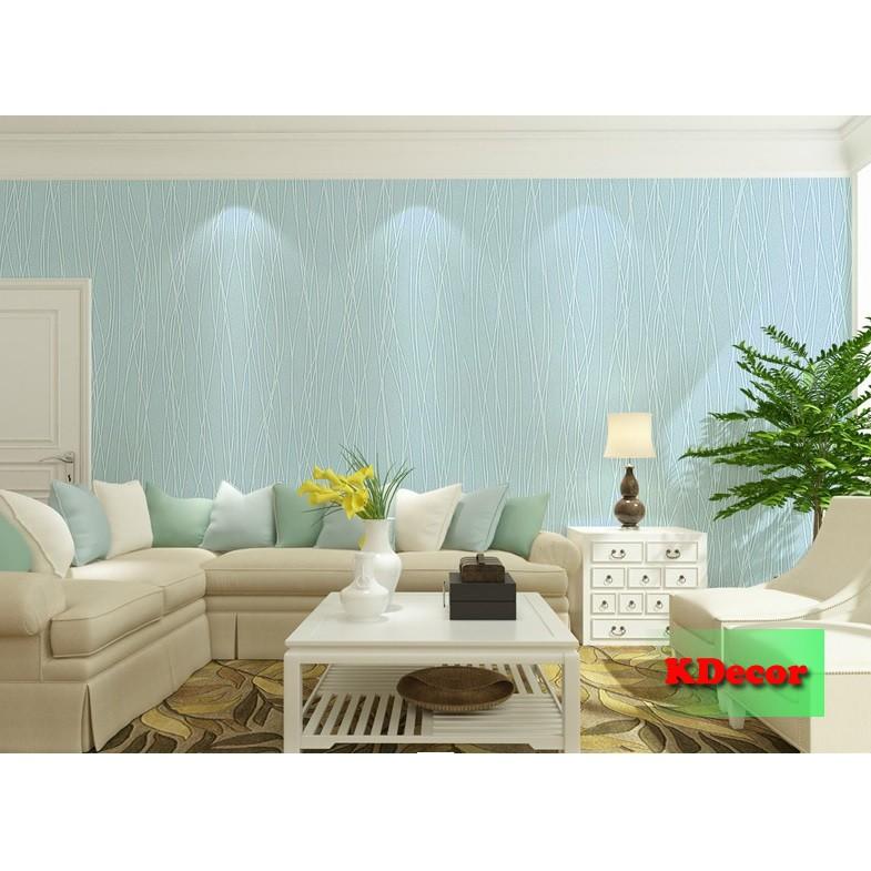 10m Giấy dán tường có vân, có sẵn keo khổ rộng 45cm