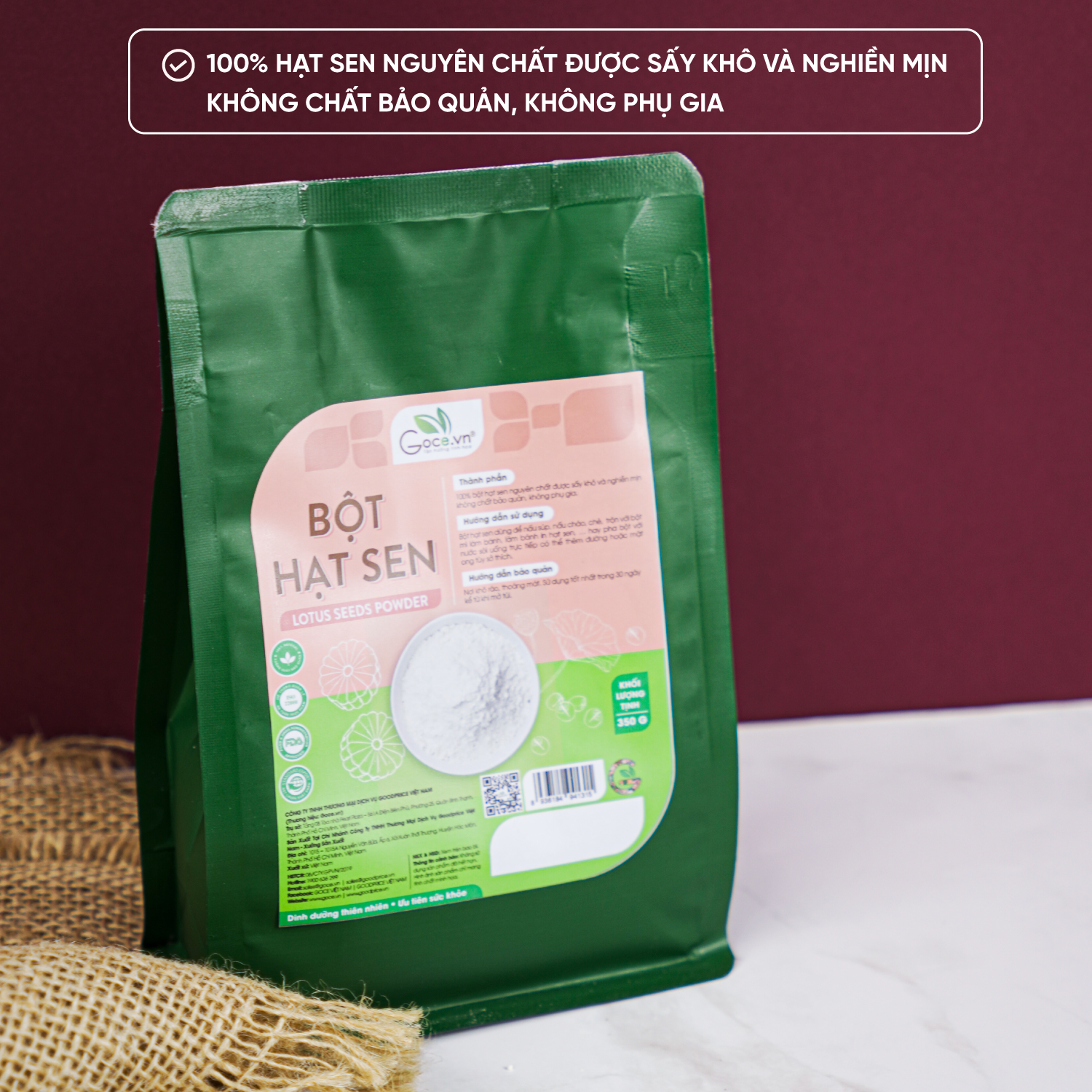 Bột hạt sen nguyên chất Goce - 350g