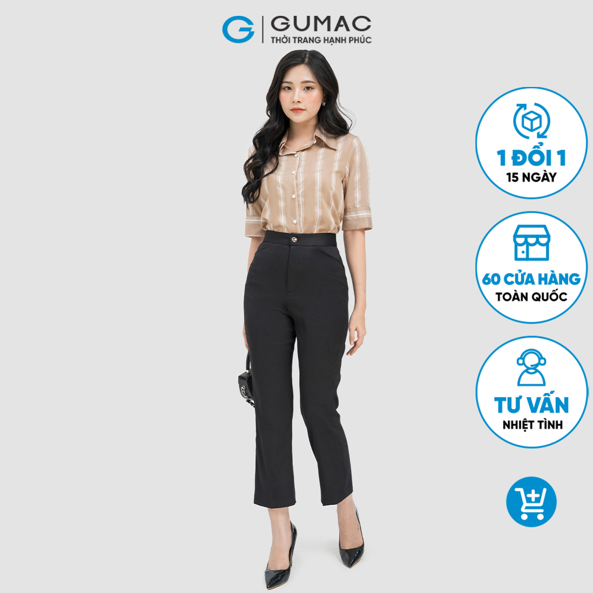 Quần ống đứng túi kiểu GUMAC QD04020
