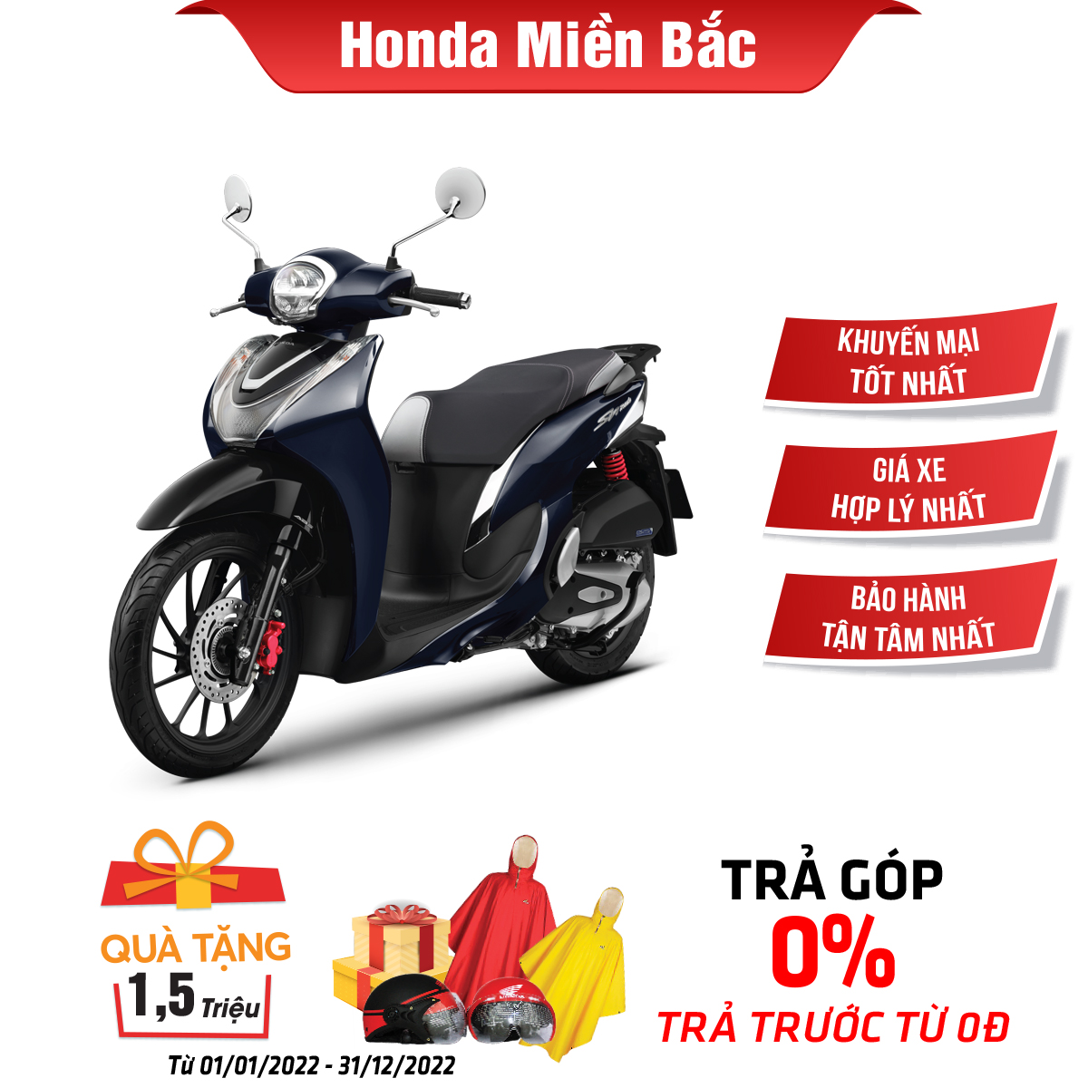 [CHỈ GIAO HÀ NỘI] Xe máy Honda SH Mode 125cc 2022 - Phiên bản Cao cấp phanh ABS