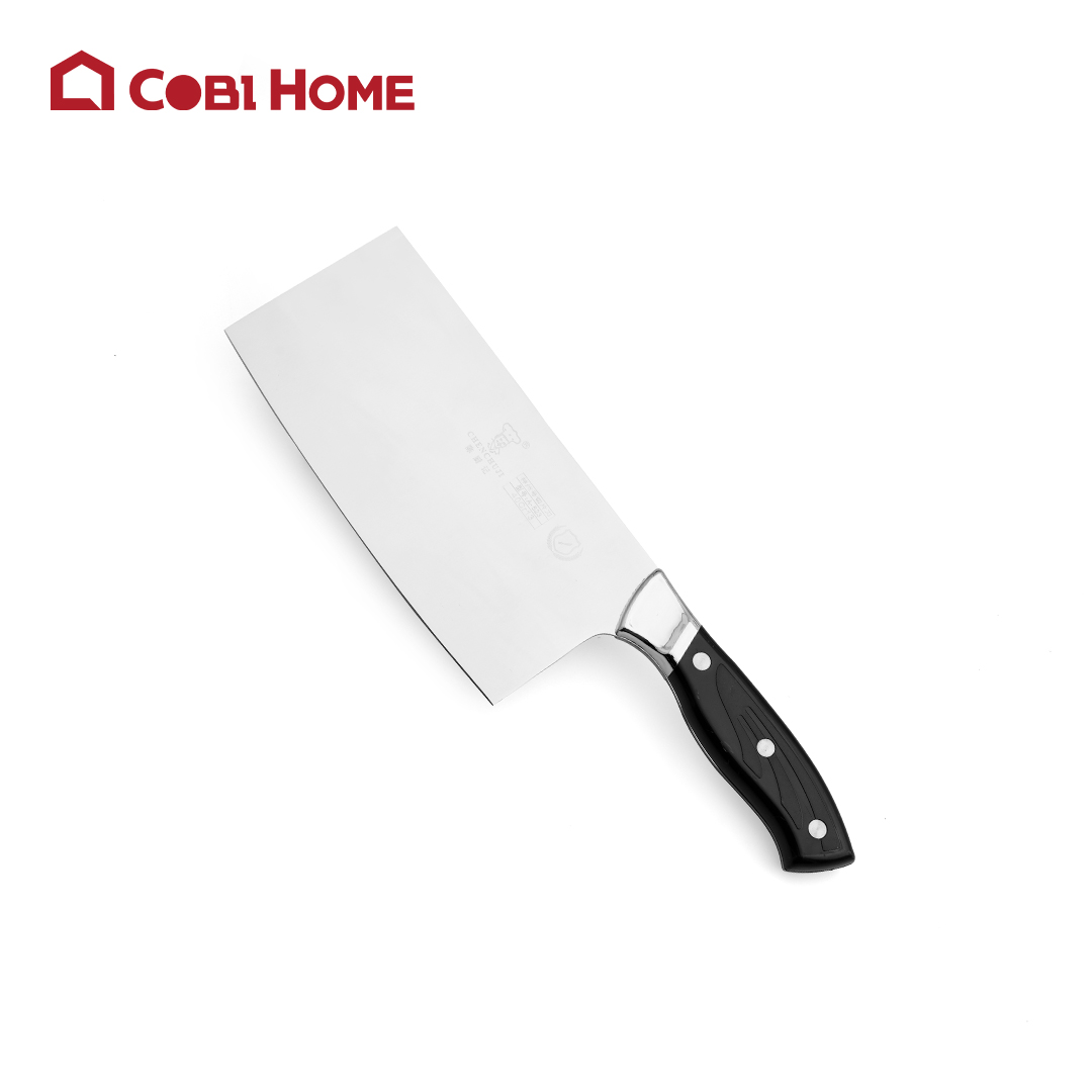 Dao chặt Chinese Cleaver tay cầm nhựa màu đen, dao chặt chuyên dụng cao cấp 308*90mm