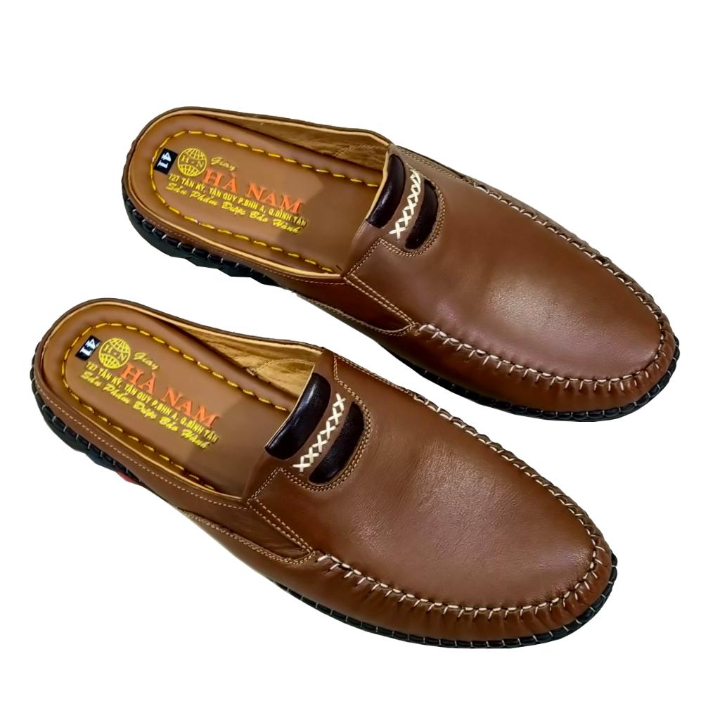 Dép Bít Mũi Nam HÀ NAM Da Bò Thật Cao Cấp GSB20140