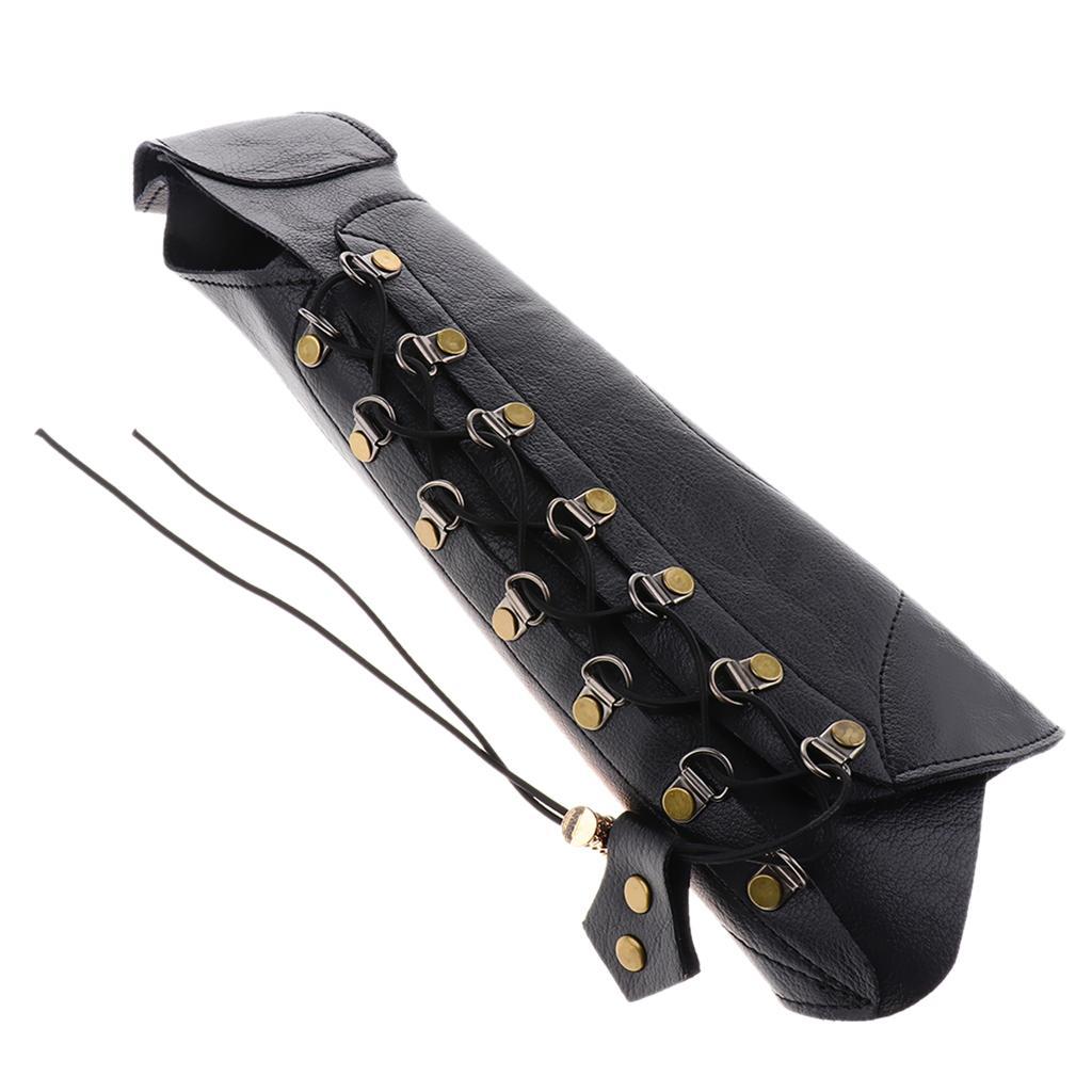 Arm Guard Protection Safe Guard Adjustable Wristband ,PU Leather Black