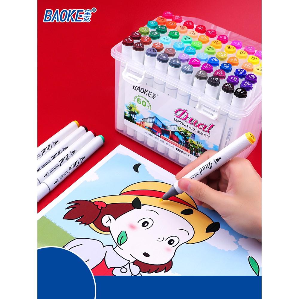 Bút MARKER BAOKE Nhiều Màu 2 Đầu -BAOKE/MP2924