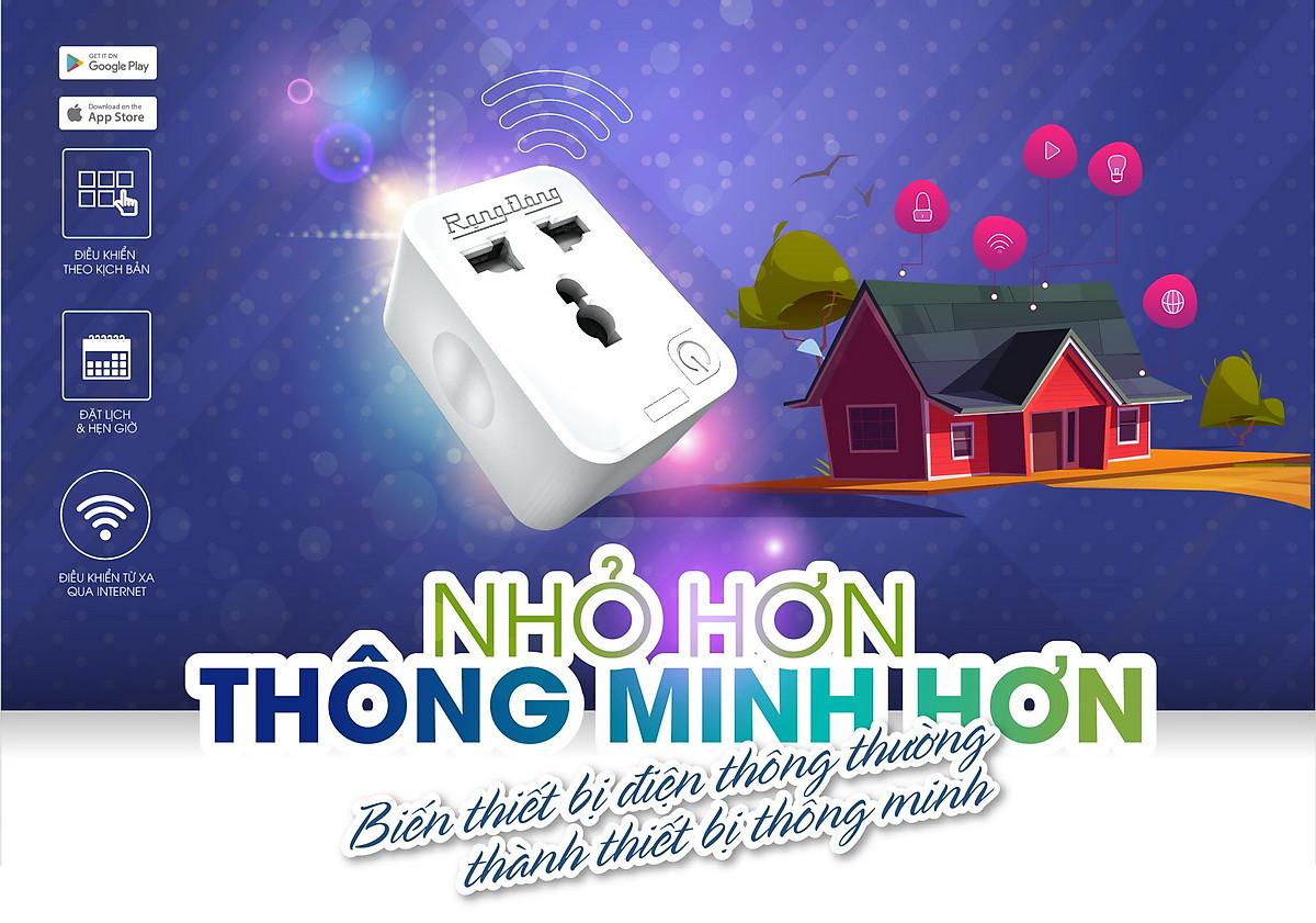 Ổ cắm wifi đơn chính hãng Rạng Đông Model: OC.01.WF 16A