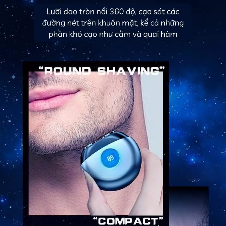 Máy Cạo Râu Mini Cạo Khô Và Ướt Đa Năng UFO SHAVING Chống Nước IPX7 - cao cấp