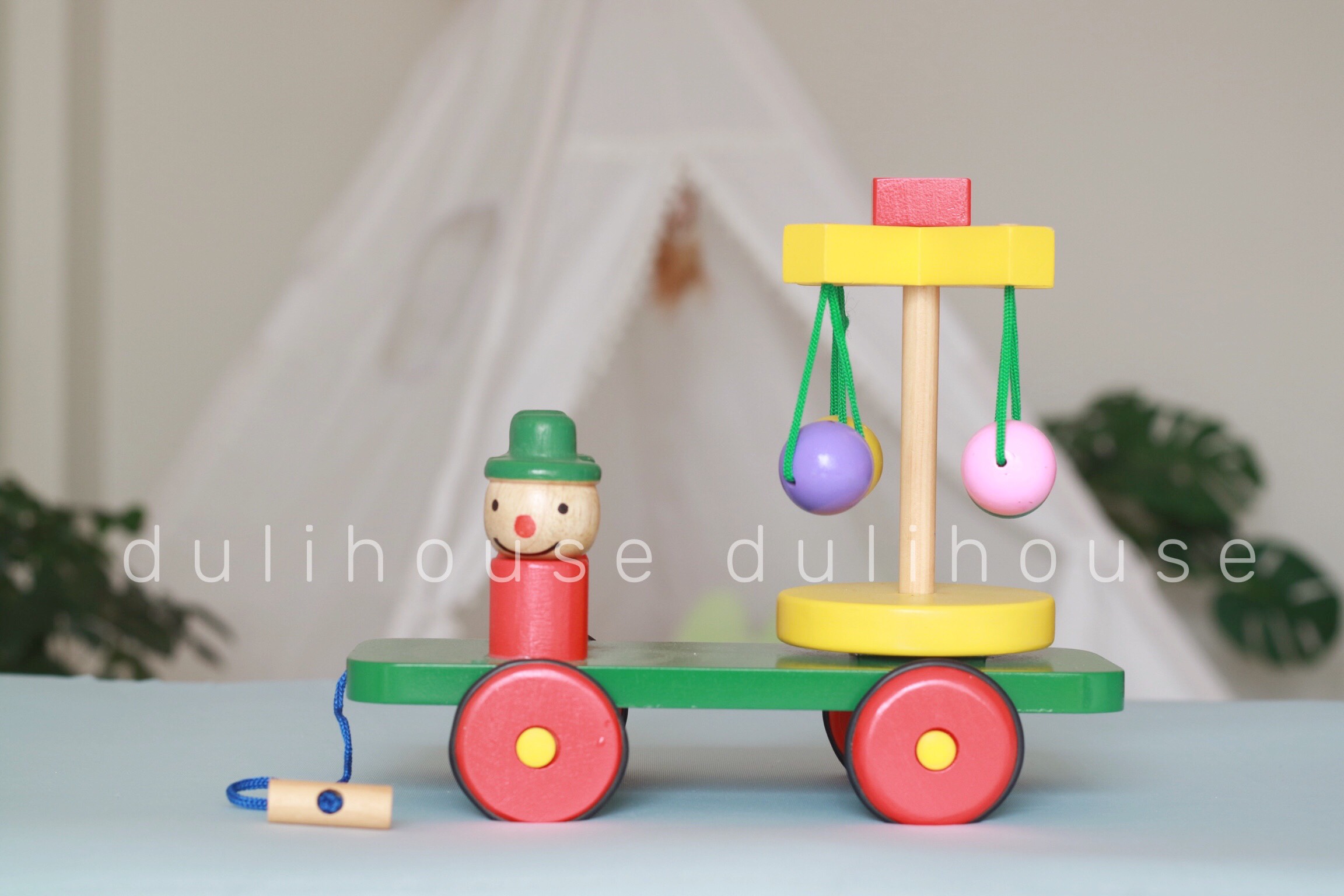 Xe chuyển động chú hề vui nhộn có bánh xe kéo - Phát triển khả nặng vận động sớm cho bé - Sản xuất tại Việt Nam