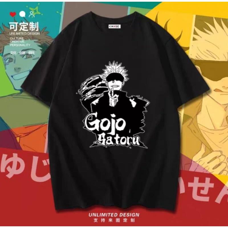 Áo Thun únisex In Hình Anime Jujutsu Kaisen Gojo Satoru manga mẫu mới siêu HOT