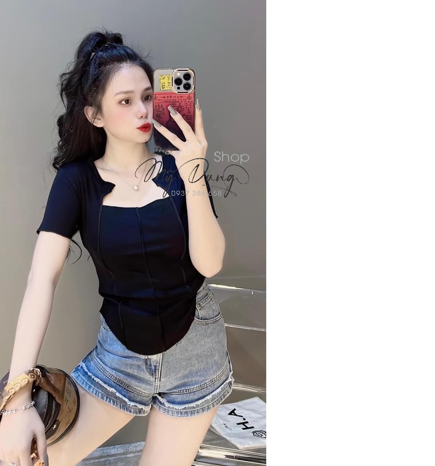 AI MUỐN TÔN DÁNG, TÔN DA MÀ ĐƠN GIÃN THÌ HỐT NGAY E ÁO THUN BODY CỔ CÁCH ĐIỆU , NHẤN EO, CHẤT THUN 100% COTTON , HÀNG NHẬP LOẠI 1