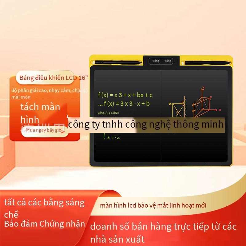 Màn hình chia 16 inch thuận lợi nhất xóa chữ viết tay màu Bảng chữ viết tay LCD bảng vẽ graffiti dành cho trẻ em bảng viết nháp máy tính văn phòng