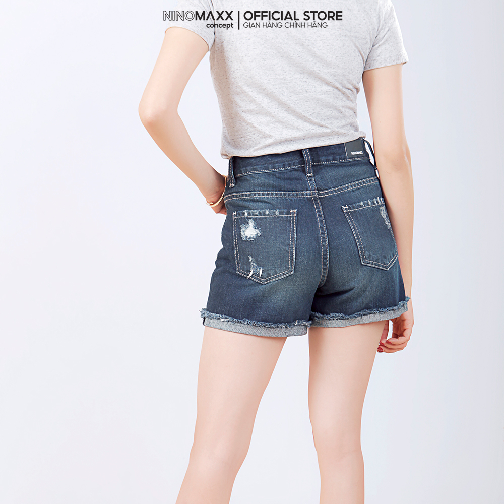 NINOMAXX Quần short Jean Nữ chất liệu cotton 1810123