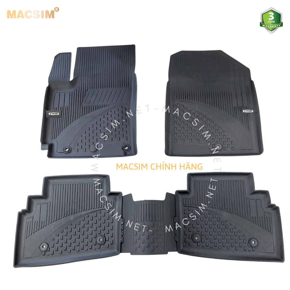 #Seltos, Thảm lót sàn ô tô nhựa TPE Silicon KIA Seltos 2019+  Black Nhãn hiệu Macsim