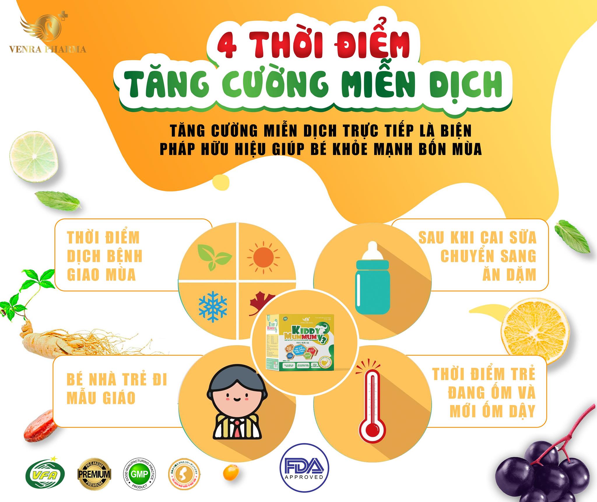 Siro Ăn Ngon Kiddy Mummum V3 Bổ Sung Dinh Dưỡng Cho Trẻ