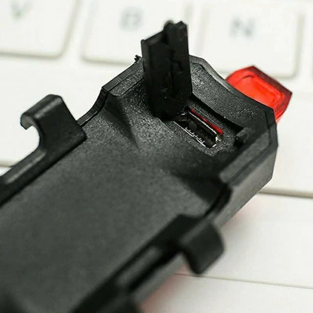 Đèn 5 LED Cảnh báo sau Xe Đạp giúp đạp xe an toàn ban đêm 4 chế độ sáng