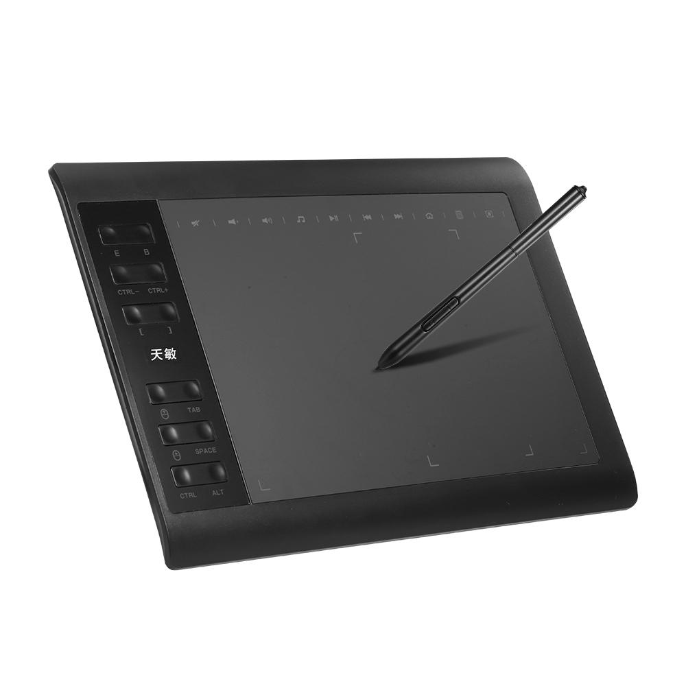 Máy tính bảng vẽ đồ họa 10moons 1060 Plus lớn 10 * 6 inch
