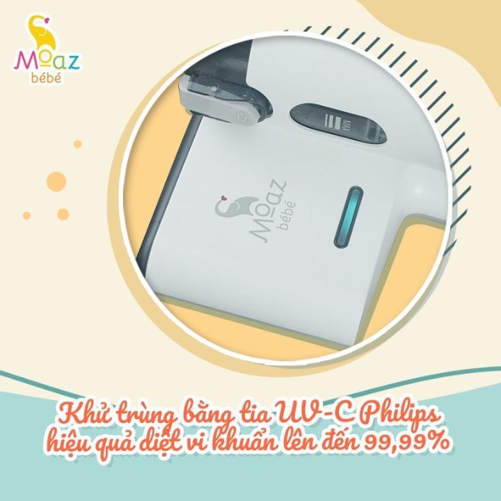 Máy hút bụi giường nệm Moaz BéBé MB-037 lực hút 12.000 pascal hút sạch bụi bẩn, tiêu diệt vi khuẩn bằng UV - Hàng chính hãng