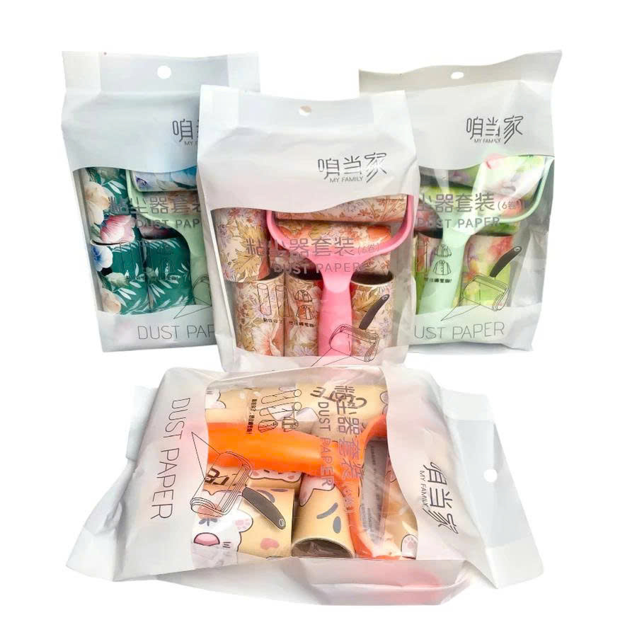 Cây lăn bụi quần áo đa năng .kèm 6 cuộn lăn bụi , làm sạch quần áo , bụi sàn nhà ,ga giường ,sofa tiện lợi ngăn nắp và gọn gàng