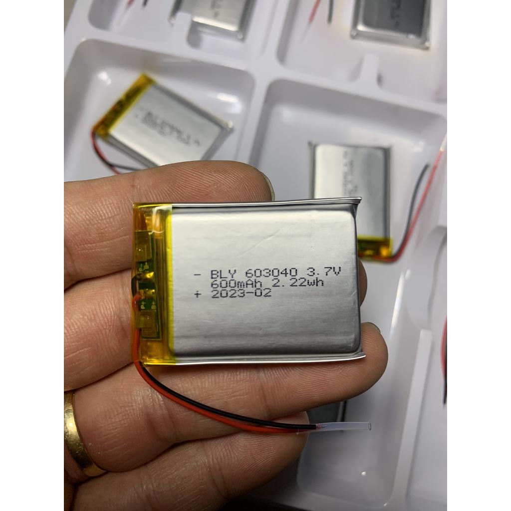 Pin Sạc Lithium Polymer 603040 3.7V 600mah Cho tai nghe,loa Mp3 MP4 MP5 GPS PSP Bluetooth