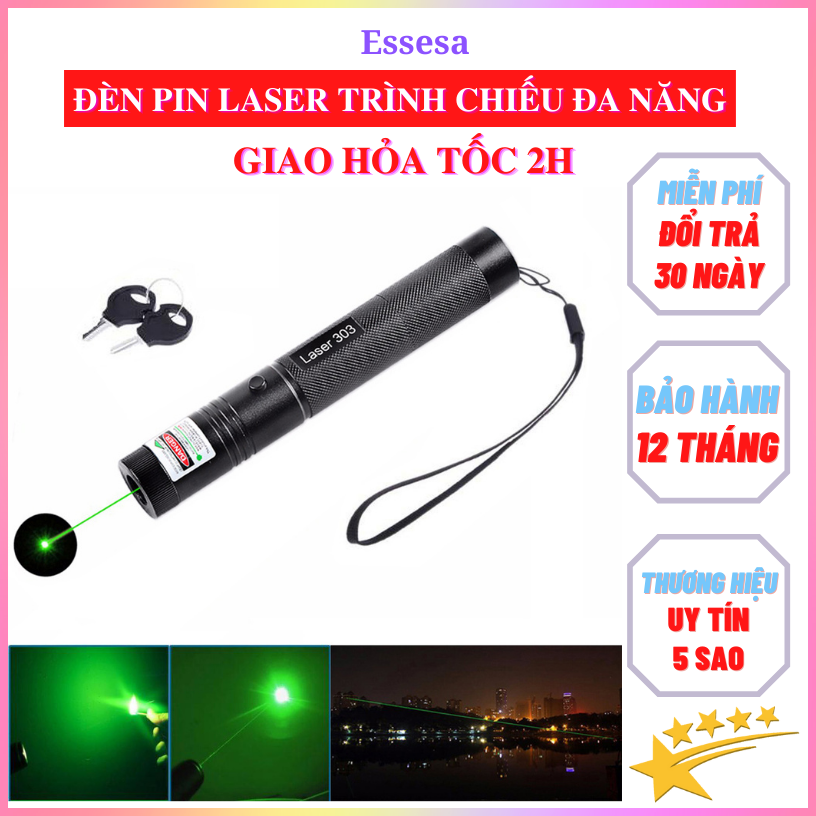 Đèn Pin Laser 303 - Hàng Chính Hãng