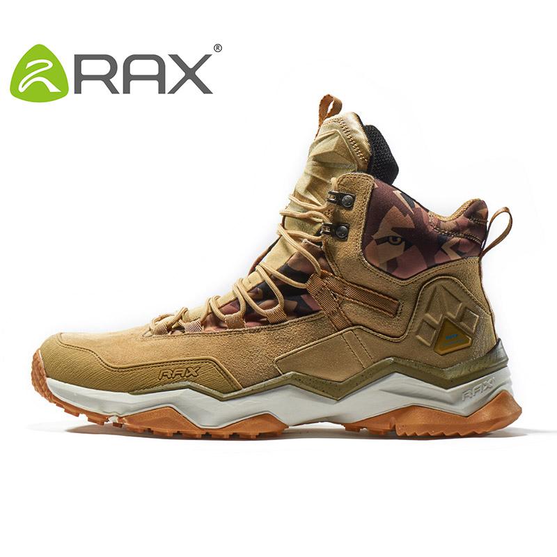RAX-Nam Chống Thấm Nước Đi Bộ Đường Dài Giày Da Thật Giày Đi Bộ Leo Núi Chiến Thuật Giày Giày Leo Núi Color: light grey men Shoe Size: 42