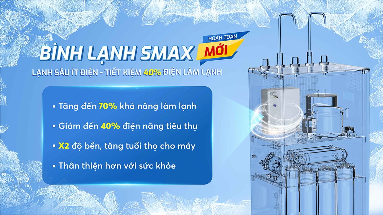 Máy lọc nước nóng lạnh 2 vòi 3 chế độ 10 lõi công nghệ Block Karofi KAD-L56 - Lắp đặt toàn quốc - Hàng chính hãng