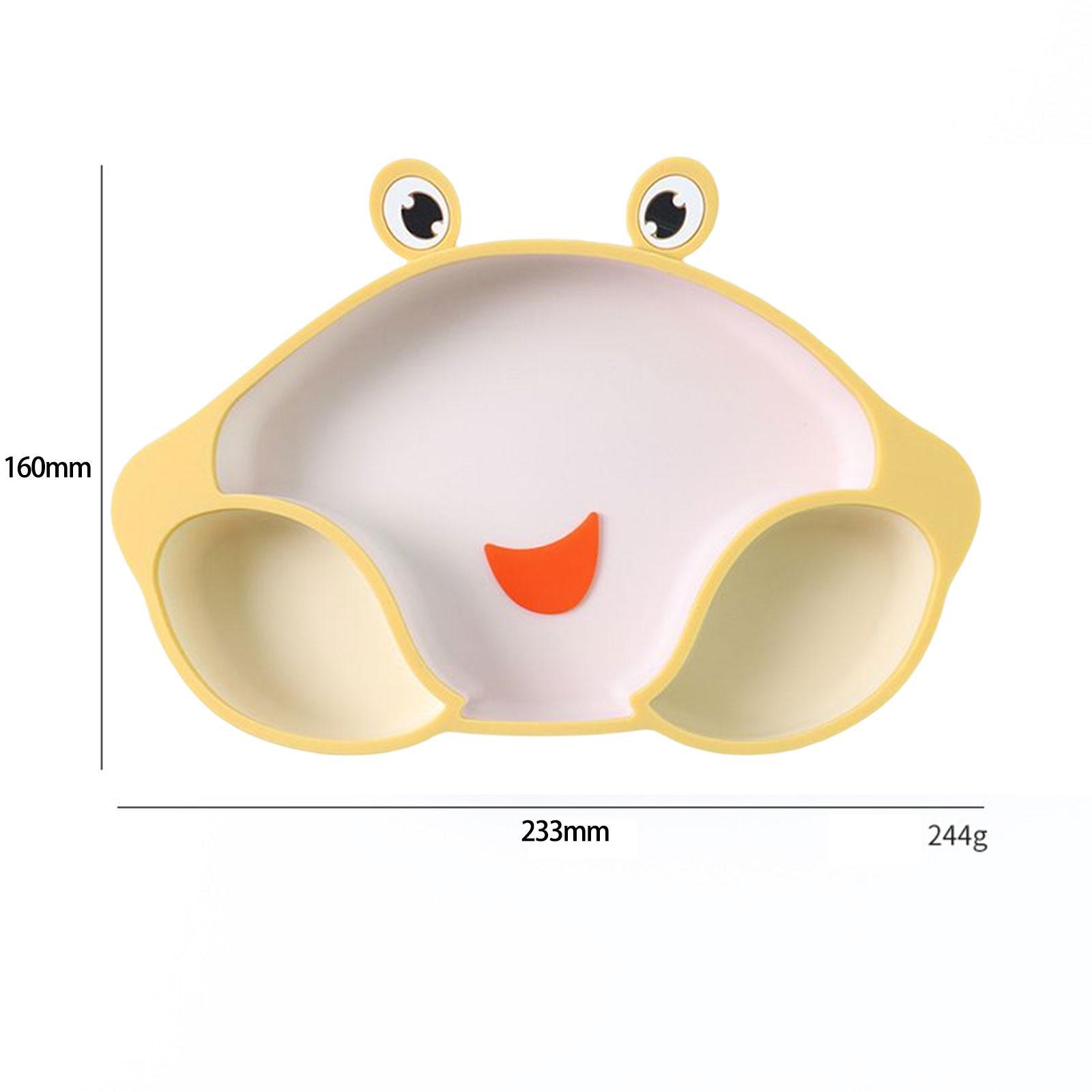 2 Pieces Silicone Suction Divided Plate Placemat Training Feeding Tablewares