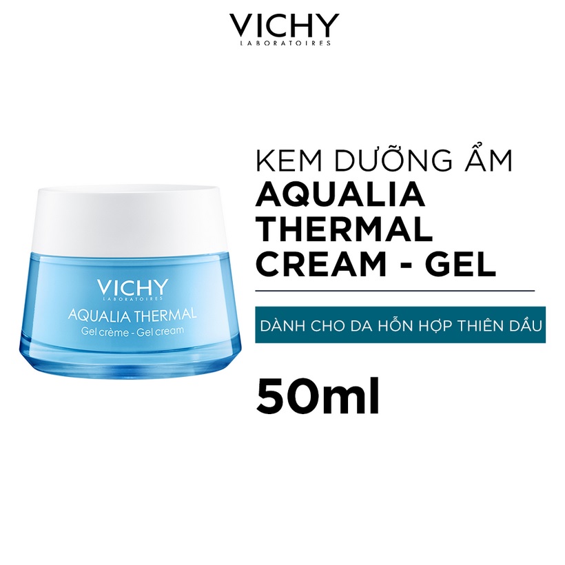 Gel Dưỡng Ẩm Giúp Da Dịu Mát Cho Da Thường, Da Hỗn Hợp & Da Nhạy Cảm VICHY Aqualia Thermal Rehydrating Gel Cream (50ml) + Quà Tặng