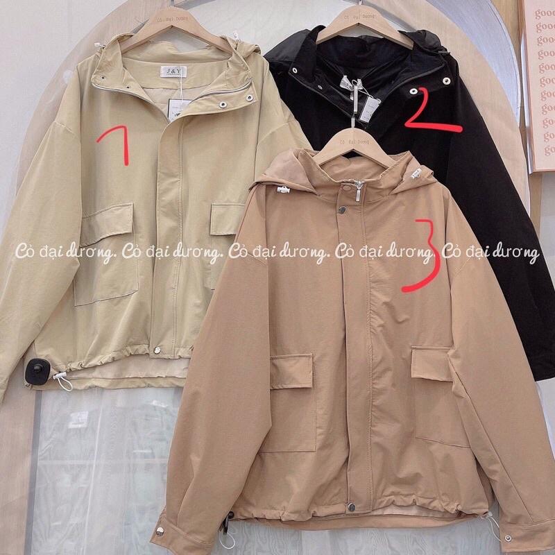 Áo khoác kaki 2 lớp túi hộp có nón trơn basic unisex ulzzag nam nữ